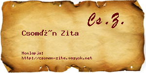 Csomán Zita névjegykártya